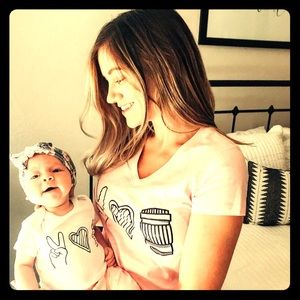 2 SHIRT SET-Mommy and me shirts/onesies- p/l/c